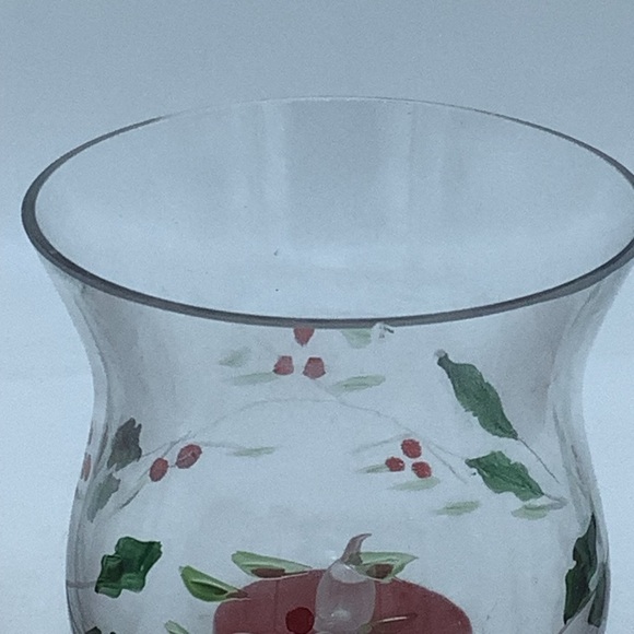 Three Pfaltzgraff Winterberry Glass Tea Light Holders - Picture 4 of 10